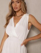 j&x Rochie Cloș Albă Stil petrecut Cu elastic în talie Filadira