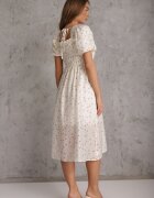 j&x Rochie evazată din Tencel în stil Babydoll cu imprimeu floral Harele Bej deschis