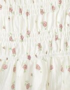j&x Rochie evazată din Tencel în stil Babydoll cu imprimeu floral Harele Bej deschis