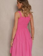 j&x Rochie Fucsia Din viscoză cu croi evazat cu bretele Mirwena