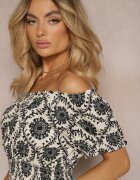 j&x Rochie Gri-Bej din Viscoză stil spaniol cu elastic în talie Zilalina