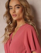 j&x Rochie Maxi Roz închis cu elastic în talie și decolteu adânc Chemiste