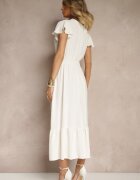 j&x Rochie petrecută bej deschisă cu croială evazată și cu elastic în talie Reivione