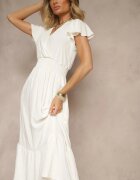 j&x Rochie petrecută bej deschisă cu croială evazată și cu elastic în talie Reivione