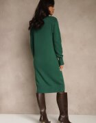 j&x Rochie pulover Verde din bumbac și guler înalt Reinaria