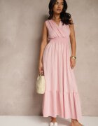 j&x Rochie Roz Evazată Tip plic Cu elastic în talie Filadira