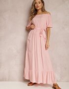 j&x Rochie Roz pal din Viscoză Phoebiolea
