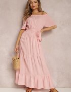 j&x Rochie Roz pal din Viscoză Phoebiolea