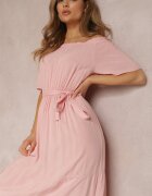 j&x Rochie Roz pal din Viscoză Phoebiolea