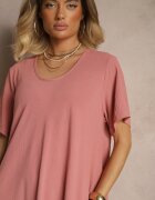 j&x Rochie Roză cu Bumbac cu croială evazată Lilzedi