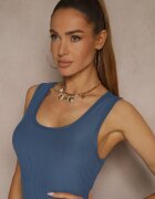 j&x Rochie Tip Bodycon Albastru cu Bumbac Neralissea