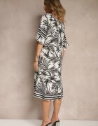j&x Rochie tip cutie Albă Decorată cu imprimeu floral și șnur la decolteu Miranissa