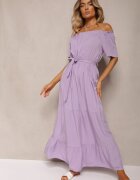 j&x Rochie Violetă din Vâscoză Phoebiolea