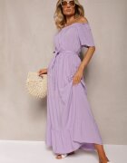 j&x Rochie Violetă din Vâscoză Phoebiolea