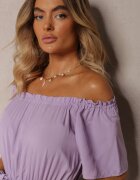 j&x Rochie Violetă din Vâscoză Phoebiolea