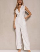 j&x Salopetă Elegantă Albă De costum Cu dungi delicate Sarilva