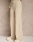 j&x Set bej cu lână și bumbac Pantaloni largi și Pulover cu croială lungă Reilissa