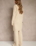 j&x Set Bej deschis din tricot cu bumbac Pantaloni Vestă și Cardigan lung Mevalinia