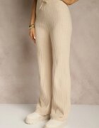 j&x Set Bej deschis din tricot cu bumbac Pantaloni Vestă și Cardigan lung Mevalinia