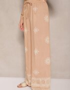 j&x Set bej Oversize cu Bluză și Pantaloni largi în stil Boho Ronivara