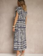 j&x Set Bleumarin cu Vâscoză cu Imprimeu Floral Cămașă și Pantaloni Sonelienna