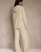 j&x Set de Trening Tricotat Bej cu Lână Hanorac și Pantaloni Essana