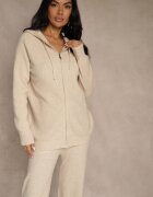 j&x Set de Trening Tricotat Bej cu Lână Hanorac și Pantaloni Essana
