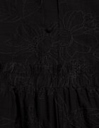 j&x Set de vară din viscoză cu broderie cămașă fără mâneci și scurt Naseshi Negru