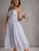 j&x Set din Tencel pentru vară: rochie pe bretele și cămașă transparentă Merea Albastru