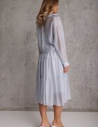 j&x Set din Tencel pentru vară: rochie pe bretele și cămașă transparentă Merea Albastru