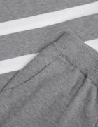 j&x Set din tricot cu bumbac pulover în dungi cu nasturi decorativi și pantaloni Yatis Gri