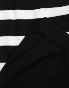 j&x Set din tricot cu bumbac pulover în dungi cu nasturi decorativi și pantaloni Yatis Negru