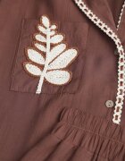 j&x Set din viscoză: cămașă și pantaloni cu aplicații croșetate Urasen Maro