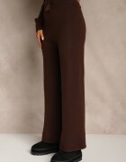j&x Set Maro cu Lână și Bumbac Bluză cu glugă cu fermoar și Pantaloni Largi Reisema