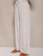 j&x Set Oversize Gri deschis cu Bluză și Pantaloni largi stil Boho Ronivara