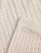 j&x Set tricotat cu bumbac în dungi format din tunică-sweater și pantaloni Ovattea Bej