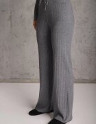 j&x Set tricotat cu bumbac în dungi format din tunică-sweater și pantaloni Ovattea Gri