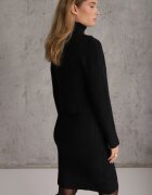 j&x Set tricotat cu dungi cu lână și bumbac cu guler înalt și rochie bodycon Mirrela Negru