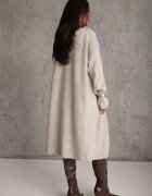 j&x Set tricotat cu lână și bumbac rochie cu decolteu în V și cardigan lung Veolara Bej Bej deschis
