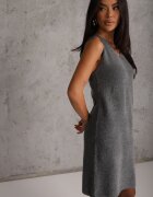 j&x Set tricotat cu lână și bumbac rochie cu decolteu în V și cardigan lung Veolara Bej Gri