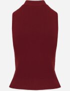 j&x Vestă casual din tricot cu guler înalt și vâscoză Edline Bordo