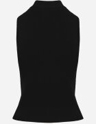 j&x Vestă casual din tricot cu guler înalt și vâscoză Edline Neagră