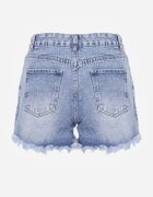 jack berry Pantaloni scurți albaștri din denim din bumbac cu rupturi cu buzunare expuse Lendia