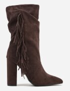 joalice paris Botine Maro Western cu toc gros cu franjuri Reisetia
