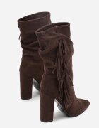 joalice paris Botine Maro Western cu toc gros cu franjuri Reisetia