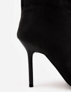joalice paris Cizme peste genunchi Slouchy pe toc stiletto din imitație de piele întoarsă Stona Negre