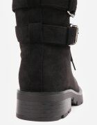 joalice paris Ghete workery decorate cu catarame pe curele în jurul gleznei Angrmend Negre