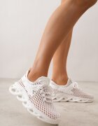 joalice paris Pantofi Sport Albi Sneakers pe Platformă decorată în relief Teliriella
