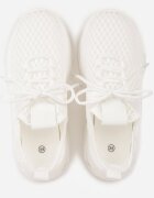 joalice paris Pantofi Sport Albi Sneakers pe Platformă decorată în relief Teliriella