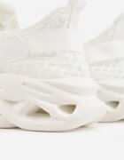 joalice paris Pantofi Sport Albi Sneakers pe Platformă decorată în relief Teliriella